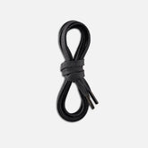 60-inch Flat Waxed Lace - Unisex Lace in Black Waxed Cotton