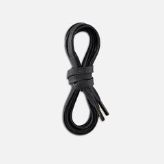 60-inch Flat Waxed Lace - Unisex Lace in Black Waxed Cotton
