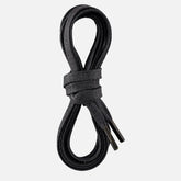 48-inch Flat Waxed Lace - Unisex Lace in Black Waxed Cotton