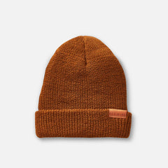 Merino Wool Knit Beanie Hat - Unisex Merino Wool Knit Hat in Copper