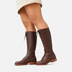 Gloria - Women's Tall Boot in Mahogany Oro-iginal Leather