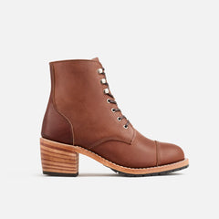 Eileen - Women's Heeled Boot in Amber Harness