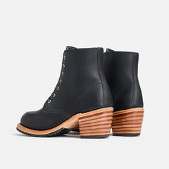 Clara - Women's Heeled Boot in Black Boundary Leather