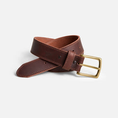 Basic Work Leather Belt - Men's Belt in Brown Frontenac Leather