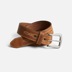 Western Leather Belt - Men's Belt in Brown Western Leather