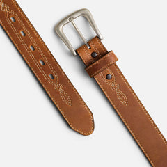 Western Leather Belt - Men's Belt in Brown Western Leather