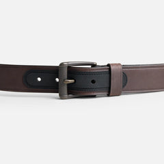 Heavy Duty Work Leather Belt - Men's Leather Belt in Brown