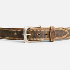 Triple Stitch Leather Belt - Red Wing Triple Stitch Leather Belt in Brown
