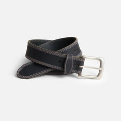 Red Wing Triple Stitch Leather Belt - Red Wing Triple Stitch Leather Belt in Black