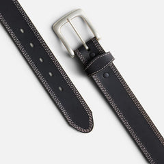 Red Wing Triple Stitch Leather Belt - Red Wing Triple Stitch Leather Belt in Black