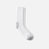 Everyday Work Medium Weight Crew - Unisex Cotton Blend Crew Sock in White
