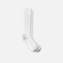Everyday Work Medium Weight Over-the-Calf - Unisex Cotton Blend Over-the-Calf Sock in White