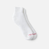 Performance Work Medium Weight Quarter Crew - Unisex Acrylic Blend Quarter Crew Sock in White
