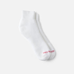 Performance Work Medium Weight Quarter Crew - Unisex Acrylic Blend Quarter Crew Sock in White