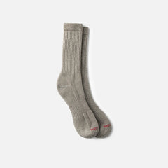 Premium Work Medium Weight Crew - Unisex Merino Wool Blend Crew Sock in Taupe