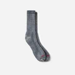 Premium Work Medium Weight Crew - Unisex Merino Wool Blend Crew Sock in Charcoal