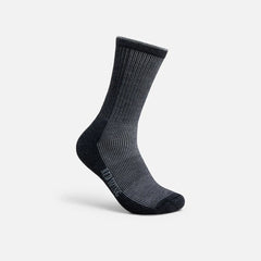 Premium Work Light Weight Crew - Unisex Merino Wool Blend Crew Sock in Black