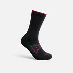 Performance Work Women's Light Weight Crew - Unisex CoolMax® Blend Crew Sock in Black