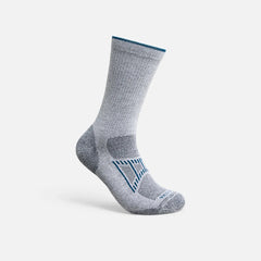 Performance Work Women's Light Weight Crew - Unisex CoolMax® Blend Crew Sock in Gray