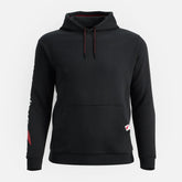 Hoodie with Sleeve Print - Men's Hoodie in Black