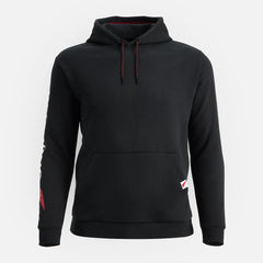 Hoodie with Sleeve Print - Men's Hoodie in Black