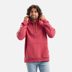 Hoodie with Sleeve Print - Men's Hoodie in Red