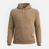 Hoodie with Sleeve Print - Men's Hoodie in Brown