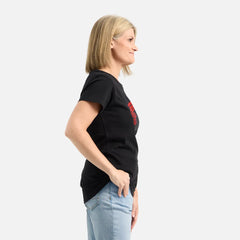 Short Sleeve Wing T-Shirt - Women's Short Sleeve Tee in Black
