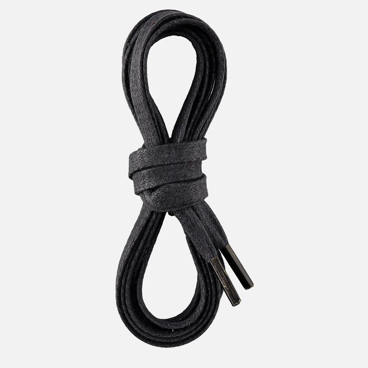 48-inch Flat Waxed Lace - Unisex Lace in Black Waxed Cotton