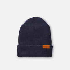 Merino Wool Knit Beanie Hat - Unisex Merino Wool Knit Hat in Navy