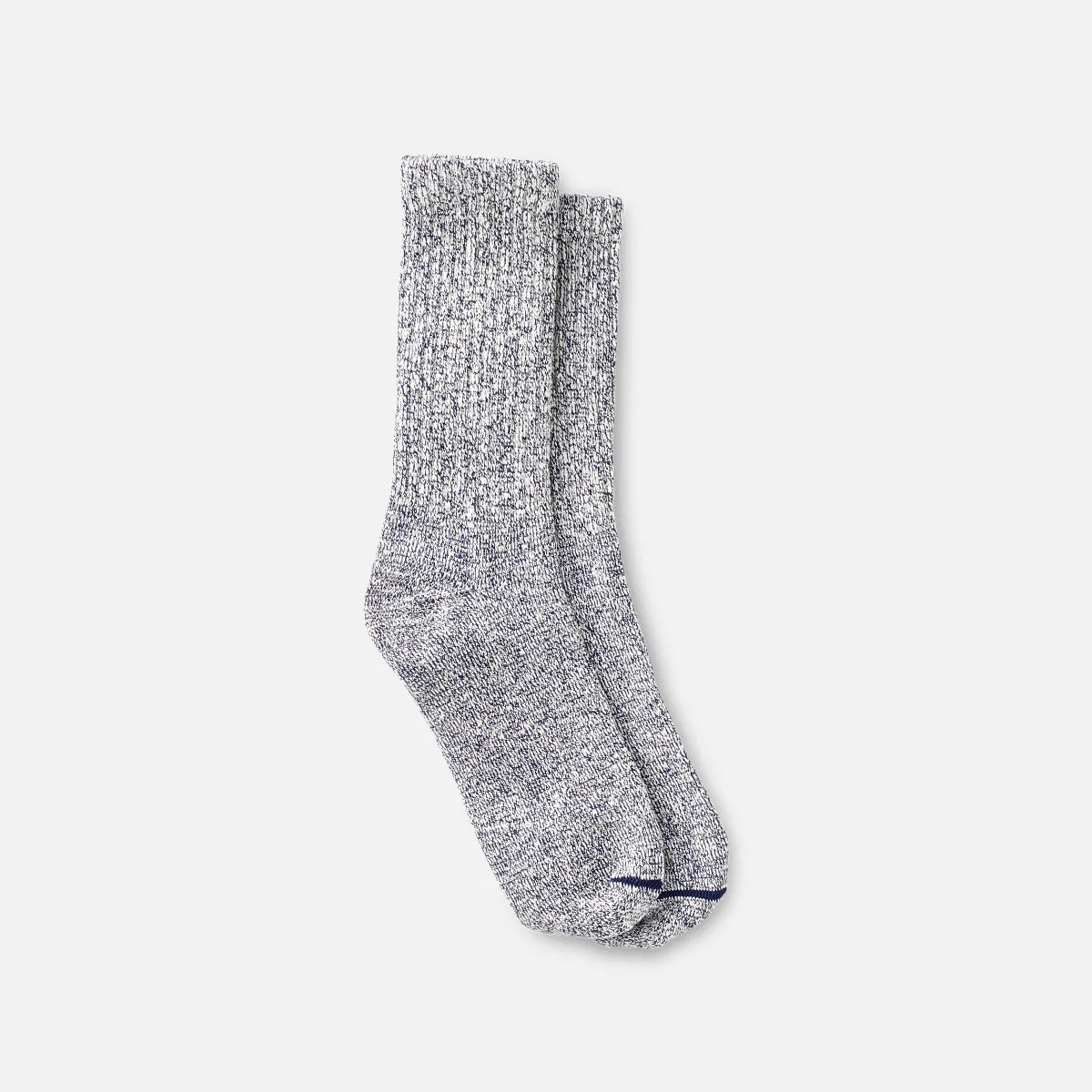 Cotton Blend Ragg Crew - Unisex Cotton Blend Ragg Crew Socks in Navy/White Cotton Blend