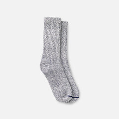 Cotton Blend Ragg Crew - Unisex Cotton Blend Ragg Crew Socks in Navy/White Cotton Blend