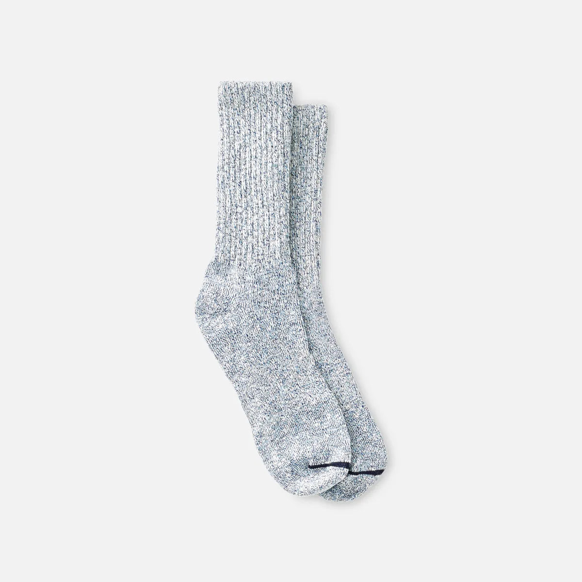 Cotton Blend Ragg Crew - Unisex Cotton Blend Ragg Crew Socks in Carolina Blue/Navy/White Cotton Blend