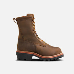 LoggerMax - Men's 9-inch Waterproof, Safety Toe Logger Boot