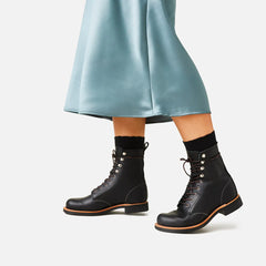 Silversmith - Women's Short Boot in Black Boundary Leather