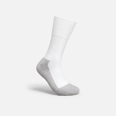 Ulimate Diabetic Light Weight Crew - Unisex Coolmax® Blend Diabetic Crew Sock in White