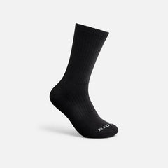Everyday Work Medium Weight Crew - Unisex Cotton Blend Crew Sock in Black