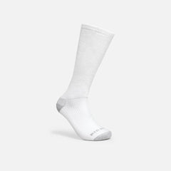 Everyday Work Medium Weight Over-the-Calf - Unisex Cotton Blend Over-the-Calf Sock in White