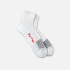 Coolmax® Medium Weight Quarter Crew - Unisex Coolmax® Quarter Crew Sock in White