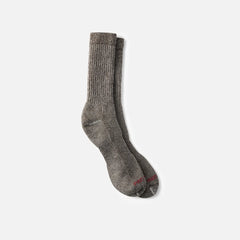 Premium Work Medium Weight Crew - Unisex Merino Wool Blend Crew Sock in Brown