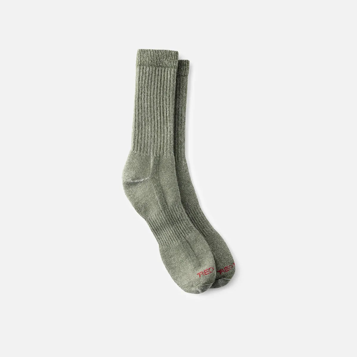 Premium Work Medium Weight Crew - Unisex Merino Wool Blend Crew Sock in Olive