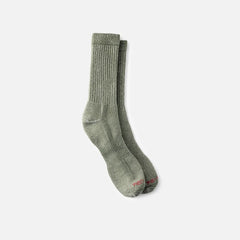 Premium Work Medium Weight Crew - Unisex Merino Wool Blend Crew Sock in Olive