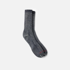 Premium Work Medium Weight Crew - Unisex Merino Wool Blend Crew Sock in Navy