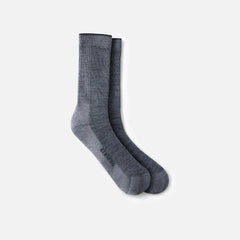 Premium Work Light Weight Crew - Unisex Merino Wool Blend Crew Sock in Charcoal