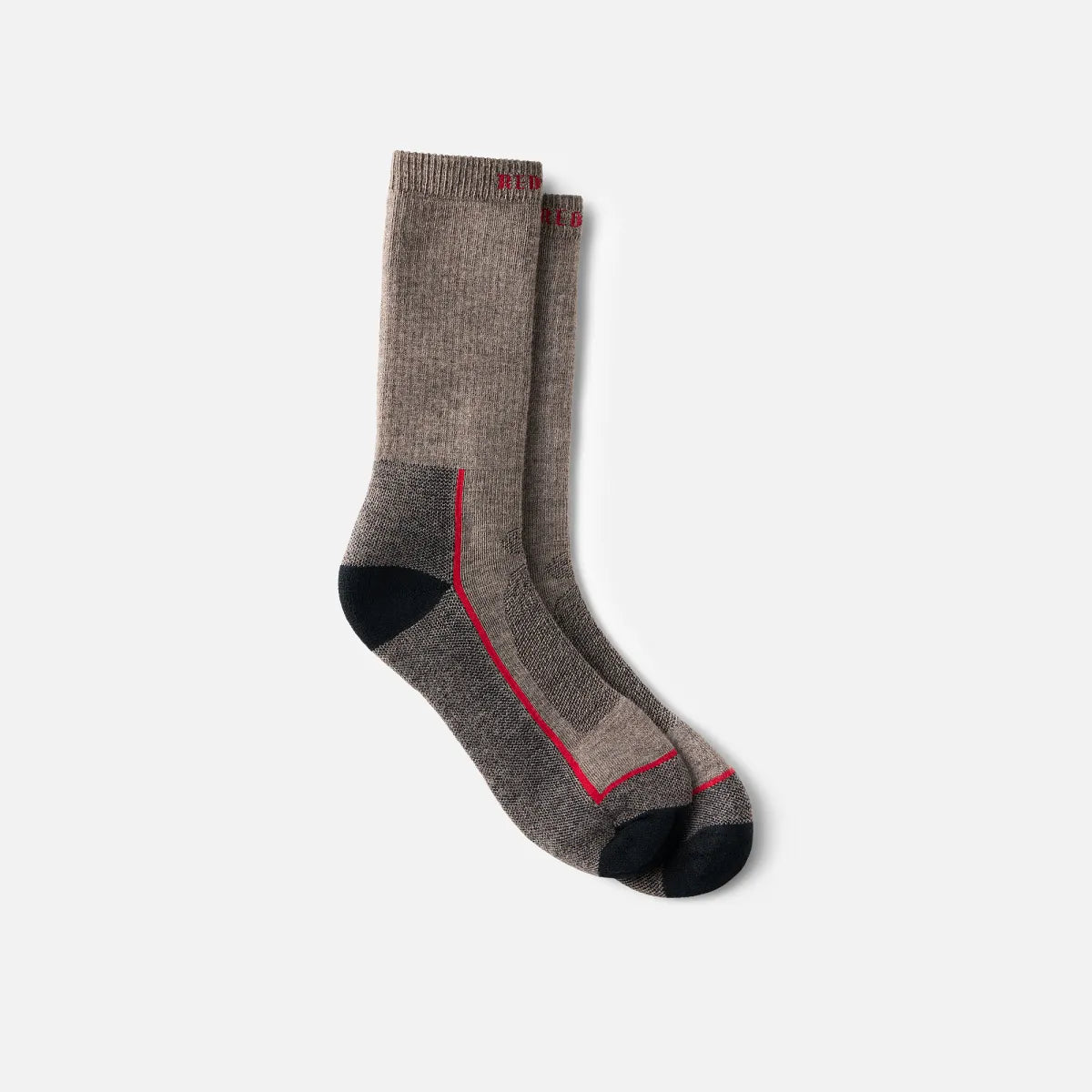 Premium Safety Medium Weight Crew - Unisex Merino Wool Blend Crew Sock in Brown