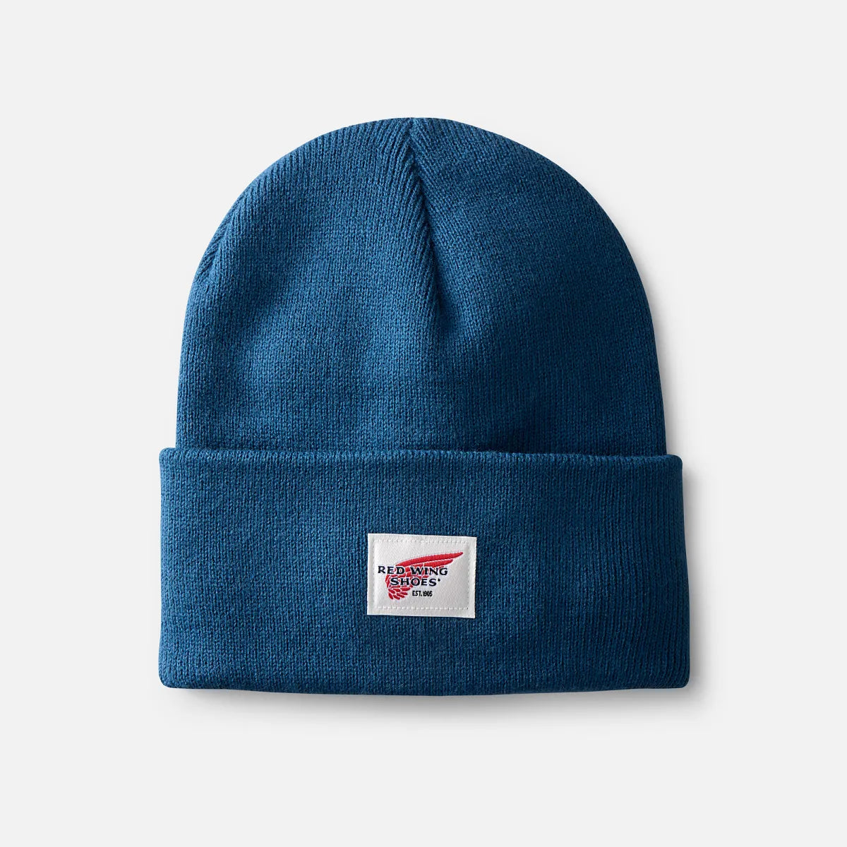 Logo Knit Beanie Hat - Unisex Knit Watch Hat in Blue
