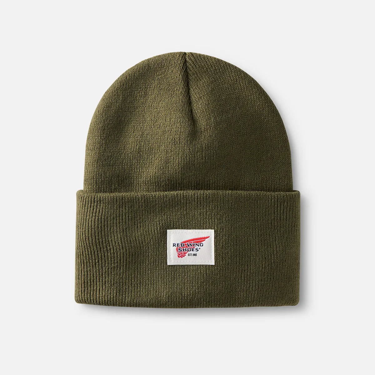 Logo Knit Beanie Hat - Unisex Knit Watch Hat in Green