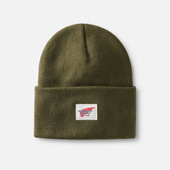 Logo Knit Beanie Hat - Unisex Knit Watch Hat in Green