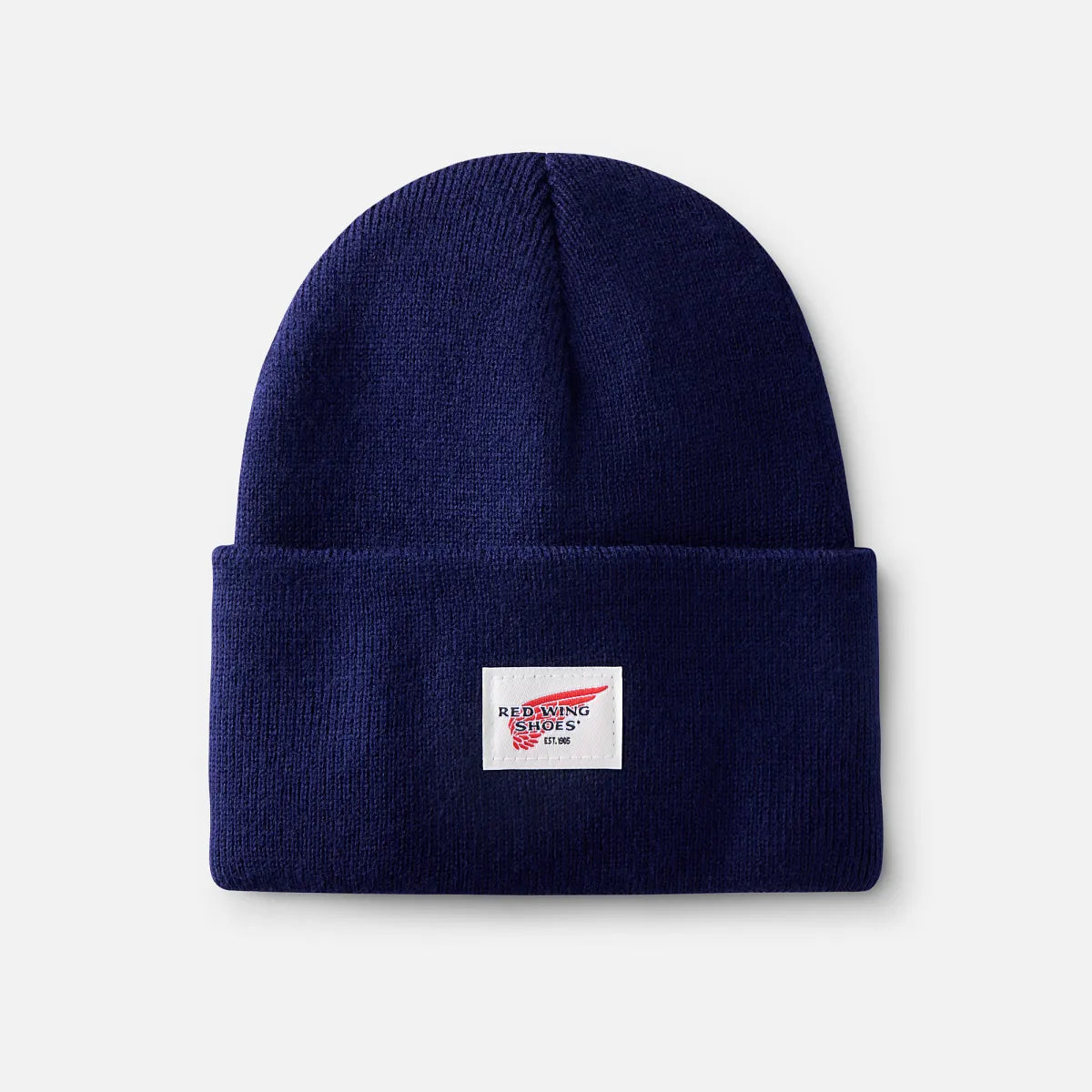 Logo Knit Beanie Hat - Unisex Knit Watch Hat in Navy