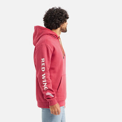 Hoodie with Sleeve Print - Men's Hoodie in Red
